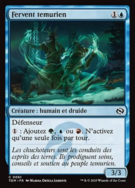 Fervent temurien, carte Magic TDM 61 — extension Tarkir: Dragonstorm