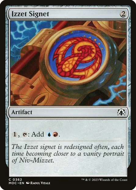 Izzet Signet, Magic card MOC 362 — March of the Machine Commander set