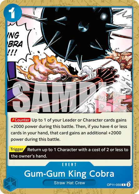 Gum-Gum King Cobra, One Piece card OP11-059 — A FIST OF DIVINE SPEED set