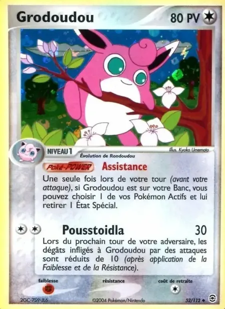 Grodoudou, carte Pokémon RG 52 — extension EX Rouge Feu & Vert Feuille