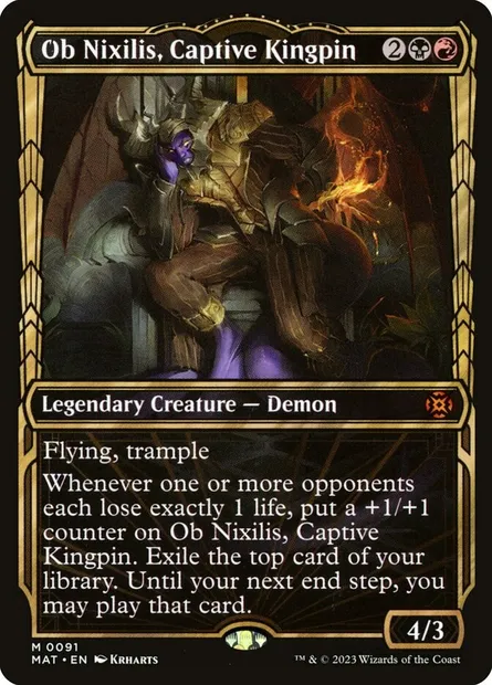 Ob Nixilis, Captive Kingpin, Magic card MAT 91 — March of the Machine: The Aftermath set