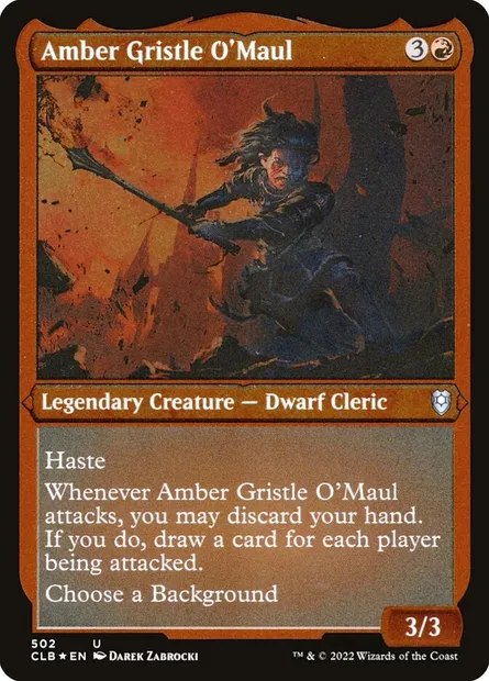Amber Gristle O'Maul, Magic card CLB 502 — Commander Legends: Battle for Baldur's Gate set