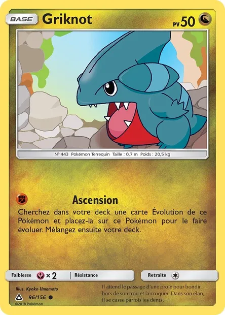 Griknot, carte Pokémon UPR 96 — extension Ultra-Prisme