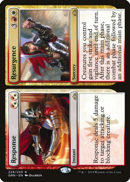 Response // Resurgence, Magic card GRN 229 — Guilds of Ravnica set