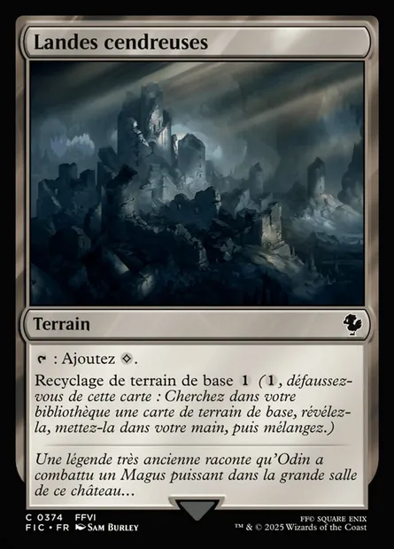 Landes cendreuses, carte Magic FIC 374 — extension Final Fantasy Commander