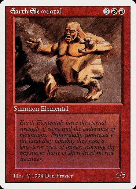 Earth Elemental, Magic card SUM 146 — Summer Magic / Edgar set