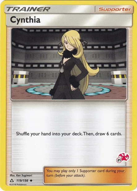 Cynthia, Pokémon card BA20 119-21c — Battle Academy 2020 set