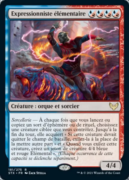 Expressionniste élémentaire, carte Magic STX 181 — extension Strixhaven: l'Académie des Mages