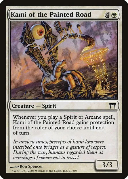 Kami de la route peinte, carte Magic CHK 23 — extension Guerriers de Kamigawa