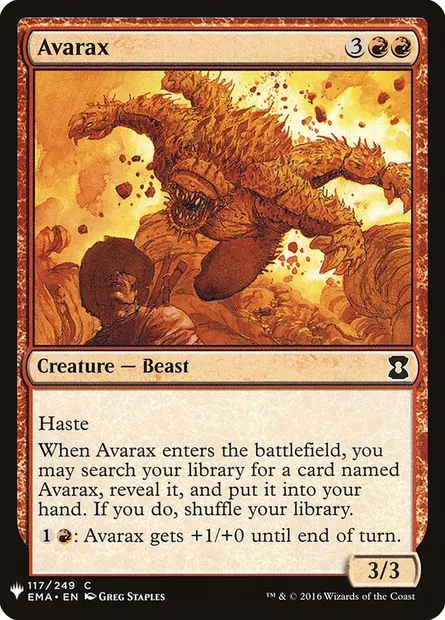 Avarax, carte Magic PLST EMA-117 — extension The List