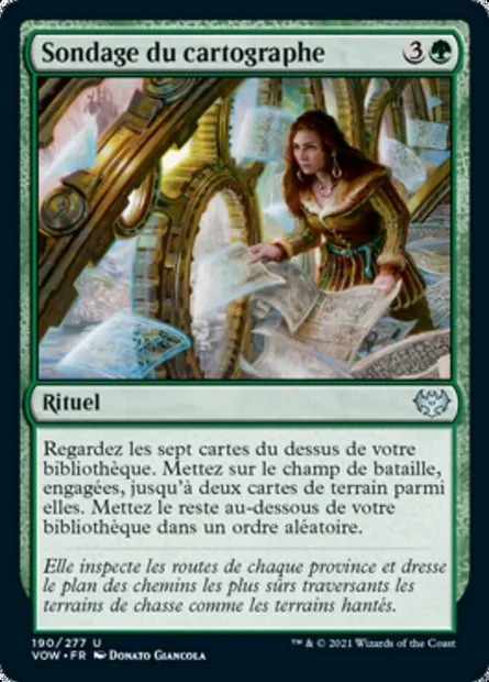 Sondage du cartographe, carte Magic VOW 190 — extension Innistrad : noce écarlate