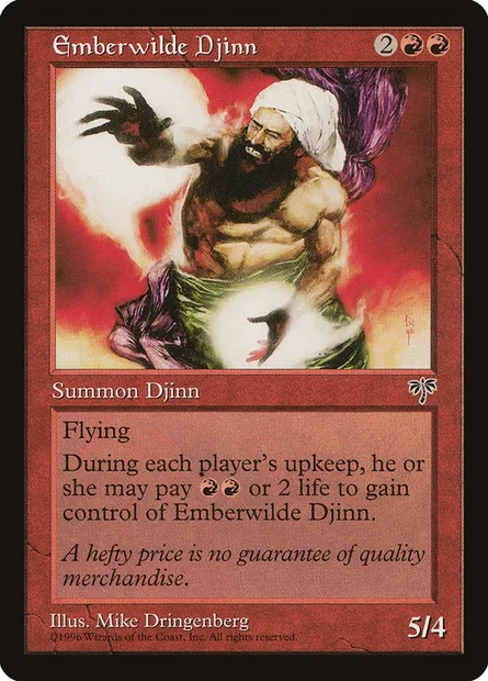 Emberwilde Djinn, Magic card MIR 172 — Mirage set