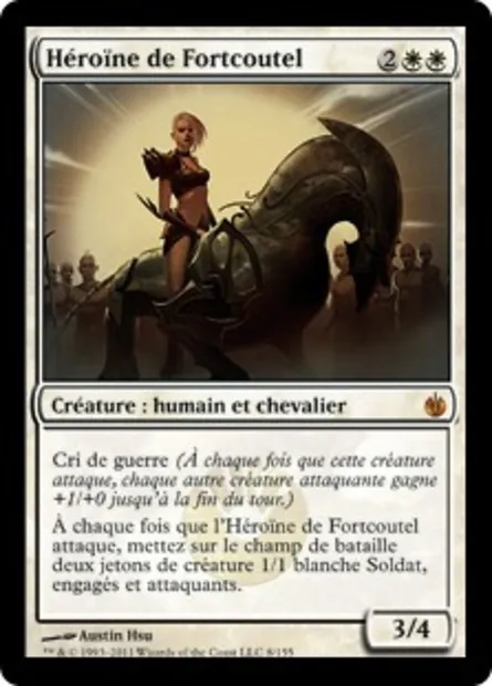 Héroïne de Fortcoutel, carte Magic MBS 8 — extension Mirrodin assiégé