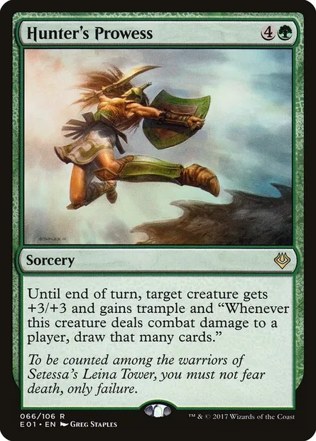Hunter's Prowess, Magic card E01 66 — Archenemy: Nicol Bolas set