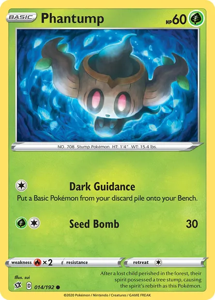 Phantump, Pokémon card RCL 14 — Rebel Clash set