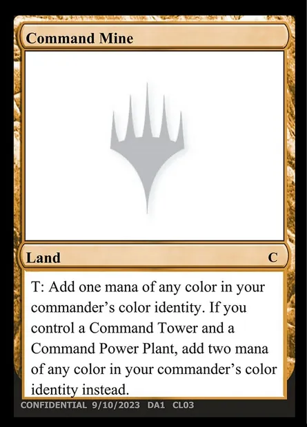 Command Mine, carte Magic UNK CL03b — extension Unknown Event