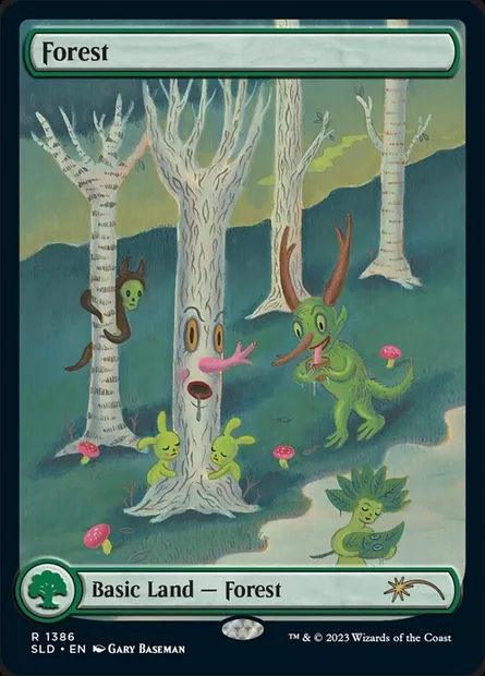 Forêt, carte Magic SLD 1386 — extension Secret Lair Drop