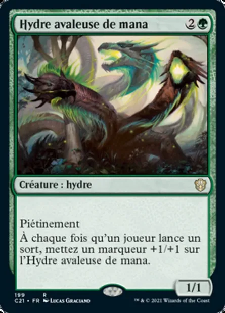 Hydre avaleuse de mana, carte Magic C21 199 — extension Commander 2021