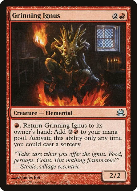 Grinning Ignus, Magic card MMA 118 — Modern Masters set