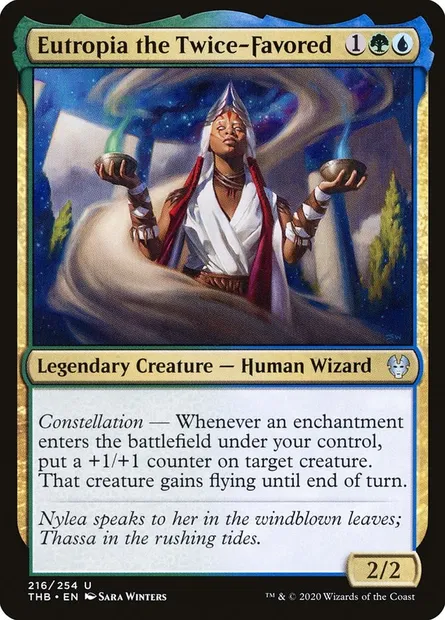 Eutropia the Twice-Favored, Magic card THB 216 — Theros Beyond Death set