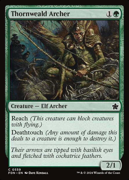 Thornweald Archer, Magic card FDN 559 — Foundations set