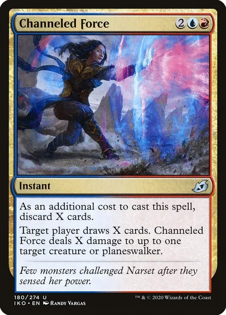 Channeled Force, Magic card IKO 180 — Ikoria: Lair of Behemoths set