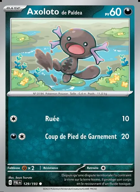 Axoloto de Paldea, carte Pokémon PAL 129 — extension Évolutions à Paldea
