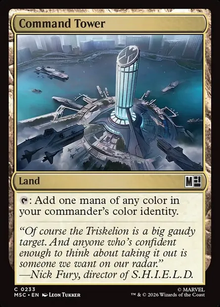 Command Tower, Magic card MSC 233 — Marvel Super Heroes Commander set
