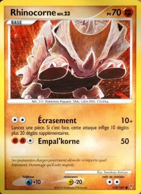 Rhinocorne, carte Pokémon SV 122 — extension Vainqueurs Suprêmes