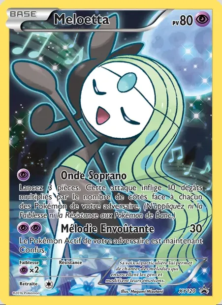 Meloetta, carte Pokémon XY 120 — extension Promo XY