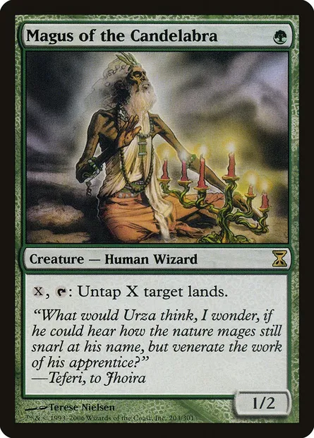 Mage du Candélabre, carte Magic TSP 203 — extension Spirale Temporelle