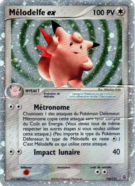 Mélodelfe ex, carte Pokémon RG 106 — extension EX Rouge Feu & Vert Feuille