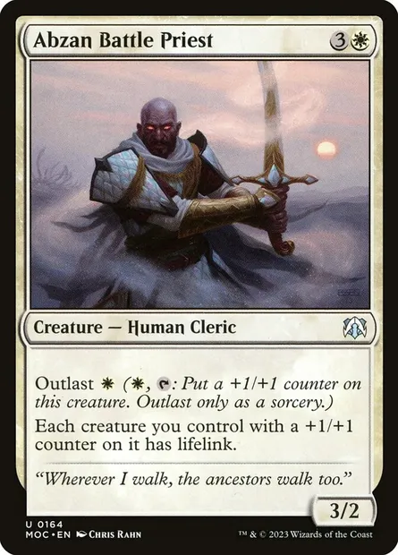 Abzan Battle Priest, Magic card MOC 164 — March of the Machine Commander set