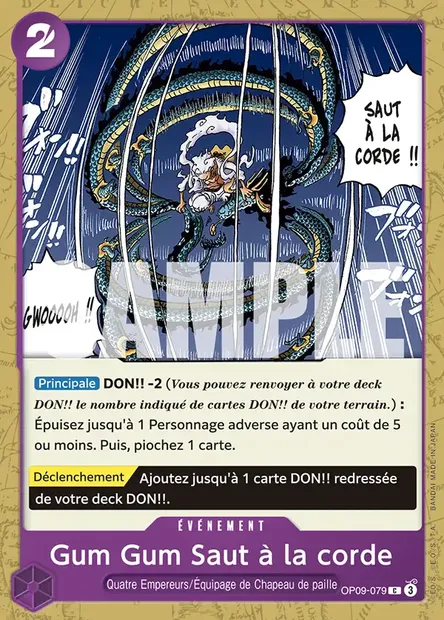 Gum Gum Saut à la corde, carte One Piece OP09-079 — extension LES NOUVEAUX EMPEREURS