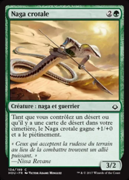 Naga crotale, carte Magic HOU 134 — extension L’âge de la destruction