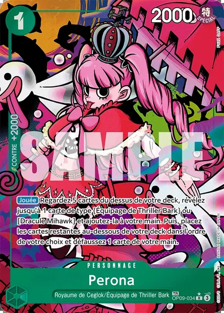 Perona, carte One Piece OP09-034 — extension LES NOUVEAUX EMPEREURS