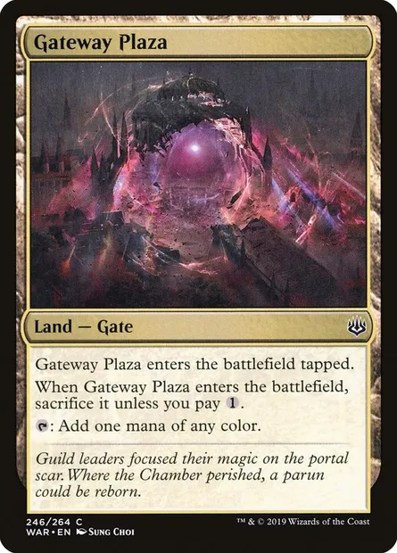 Gateway Plaza, Magic card WAR 246 — War of the Spark set