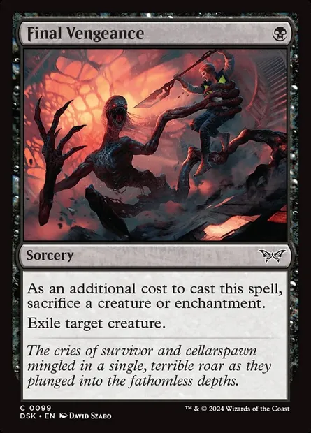 Final Vengeance, Magic card DSK 99 — Duskmourn: House of Horror set