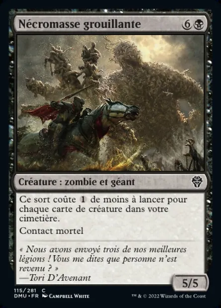 Nécromasse grouillante, carte Magic DMU 115 — extension Dominaria Uni