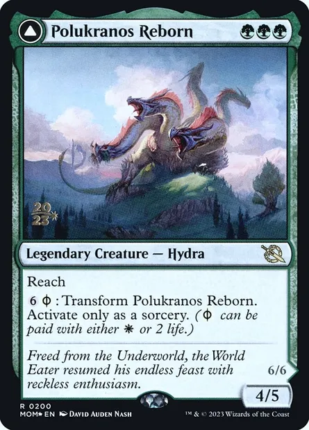 Polukranos Reborn // Polukranos, Engine of Ruin, Magic card PMOM 200s — March of the Machine Promos set