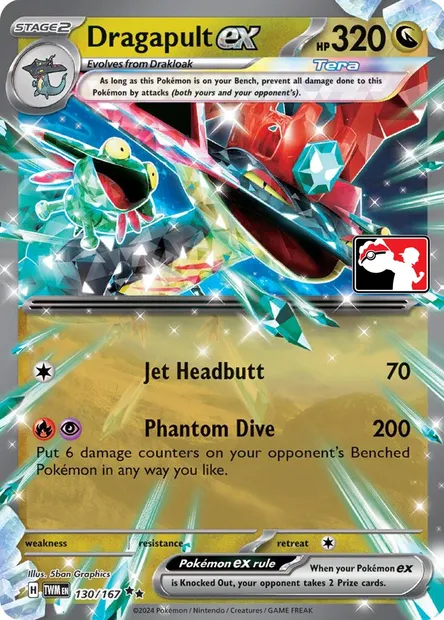 Dragapult ex, Pokémon card PPS 130-5 — Play! Pokémon Prize Pack Series set