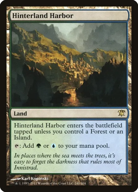 Hinterland Harbor, Magic card ISD 241 — Innistrad set