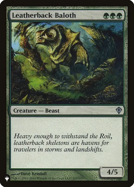 Leatherback Baloth, Magic card PLST WWK-107 — The List set