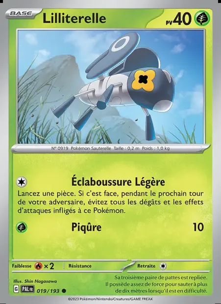 Lilliterelle, carte Pokémon PAL 019 — extension Évolutions à Paldea
