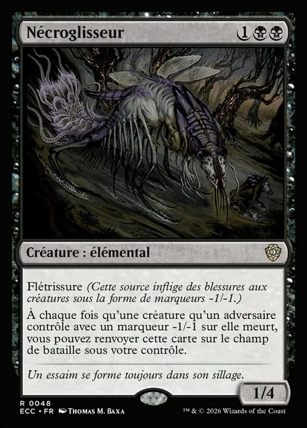 Nécroglisseur, carte Magic ECC 48 — extension Lorwyn Eclipsed Commander