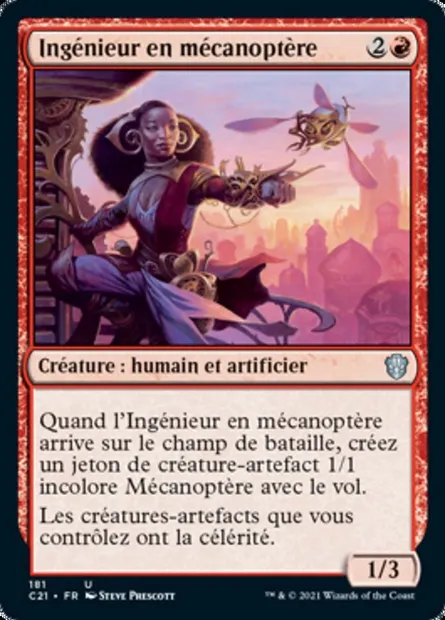 Ingénieur en mécanoptère, carte Magic C21 181 — extension Commander 2021