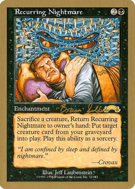 Cauchemar récurrent, carte Magic WC98 bs72 — extension World Championship Decks 1998
