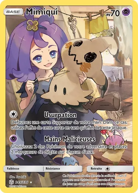 Mimiqui, carte Pokémon CEC 245 — extension Éclipse Cosmique