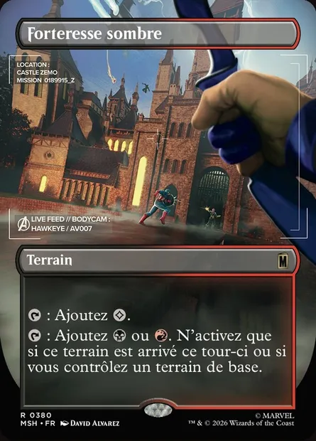 Forteresse sombre, carte Magic MSH 380 — extension Marvel Super Heroes