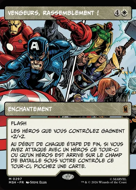 Vengeurs, rassemblement !, carte Magic MSH 297 — extension Marvel Super Heroes